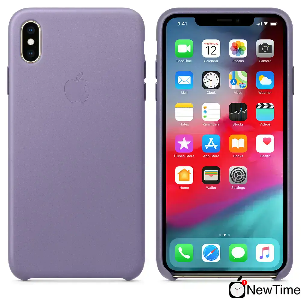 Чохол Apple iPhone XS Max Leather Case - Lilac (MVH02)